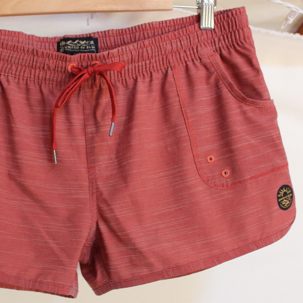 United By Blue Women's Rust Red Drawstring Shorts